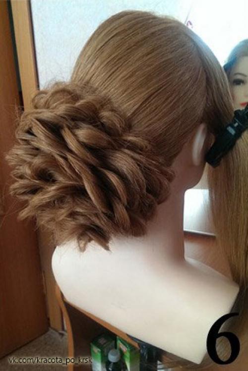 Прическа на зимнее торжество. 06