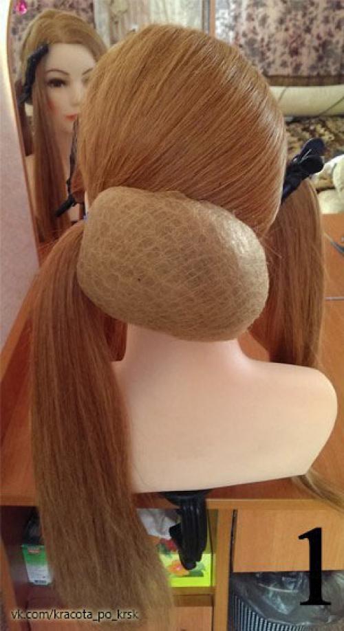 Прическа на зимнее торжество. 01