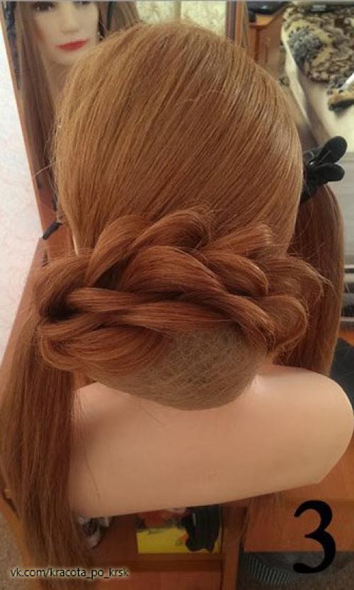Прическа на зимнее торжество. 03