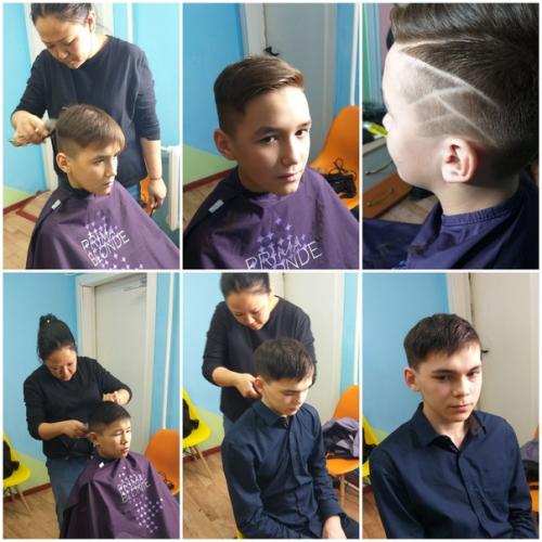 К ребятам интерната с. харсаим приехал парикмахер. 02