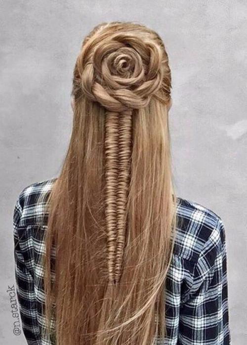 Классные идеи причесок на длинные волосы. 02