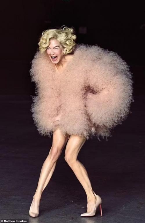 Рене зеллвегер воспроизвела образ голливудской иконы 1950-х годов Мэрилин Монро в фотосессии для California Style & Culture. 01