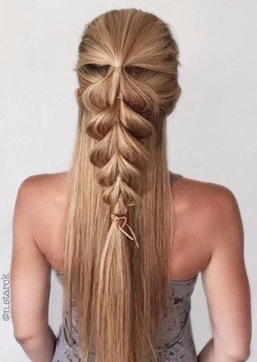 Классные идеи причесок на длинные волосы. 04