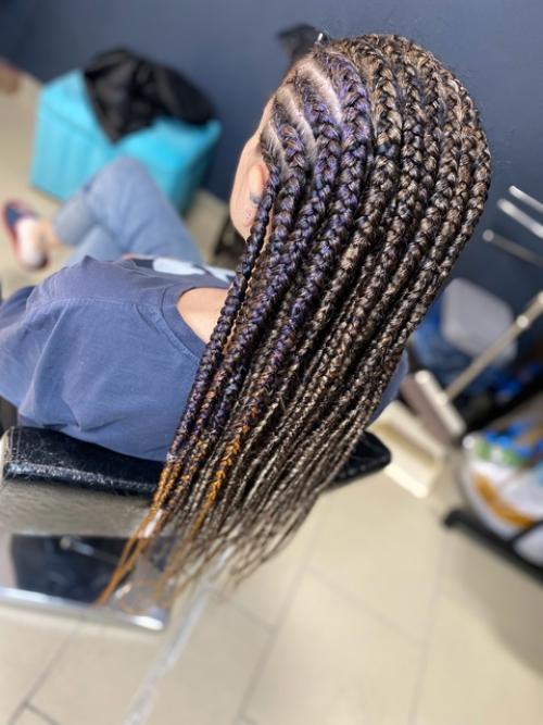 Сфинкс, данная причёска всегда имеет 2 структуры заплета: 01