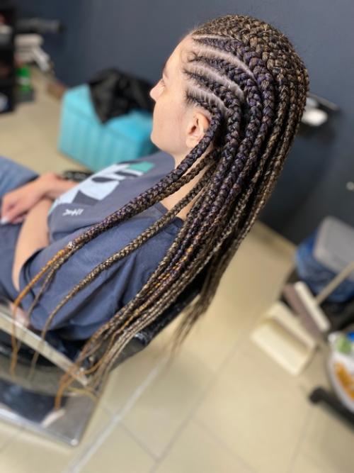 Сфинкс, данная причёска всегда имеет 2 структуры заплета: 03