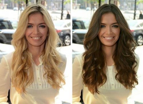 Все привыкли к блондинкам, но мы вернули их натуральный цвет волос что теперь скажете? 01