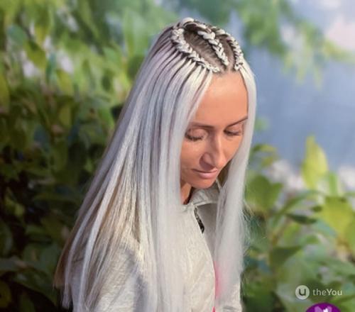 Водопад - интересная прическа из брейдов с выпуском канекалона. 02