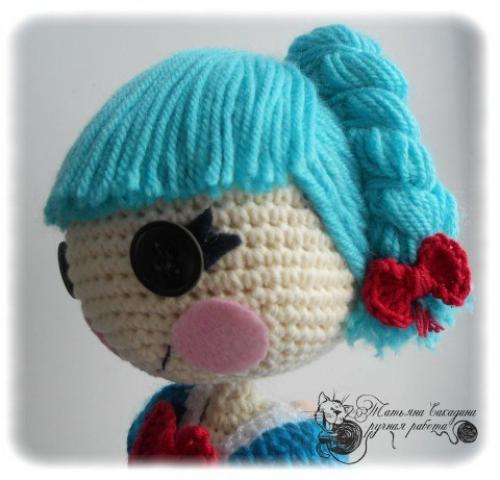Вязанная крючком кукла морячка лалалупси. 08 Вязанная крючком кукла морячка лалалупси. 08