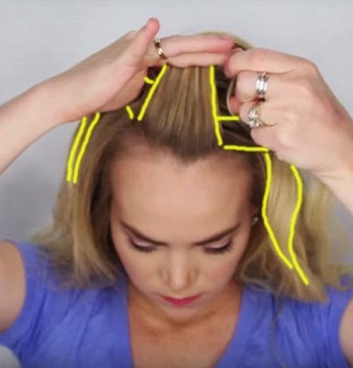 Шикарная прическа на основе вывернутой косы. 04