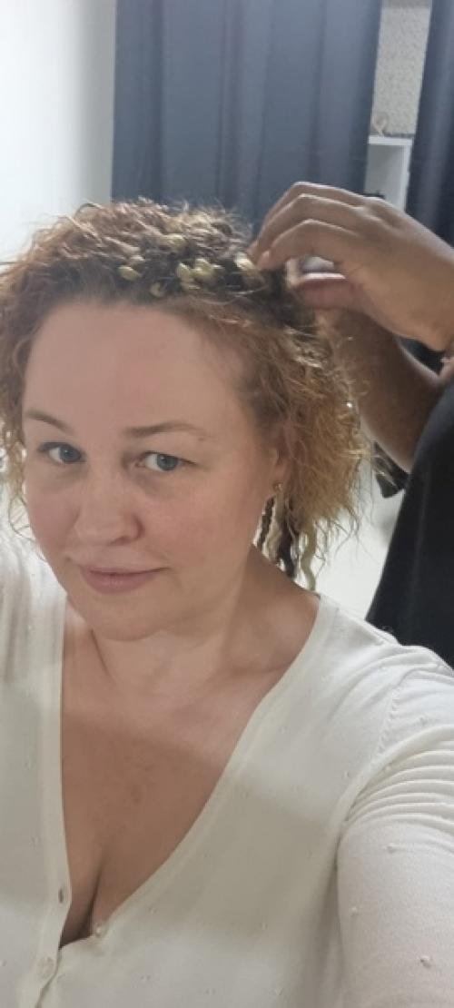 Последний взгляд на уже растрепавшиеся косы и прощаемся с ними! 01