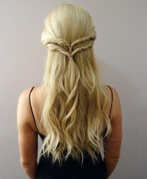 Легкая красивая прическа на резинках! 04