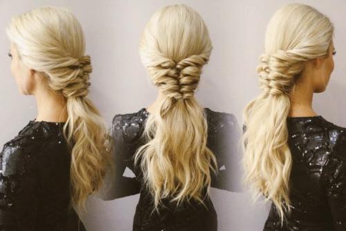 Легкая красивая прическа на резинках! 06