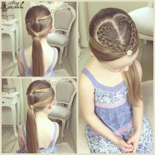 Изысканные и удобные прически для девочек. 01