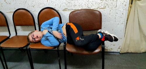 После каникул, на первое барабанное занятие пришёл новогодний Семён;. 03