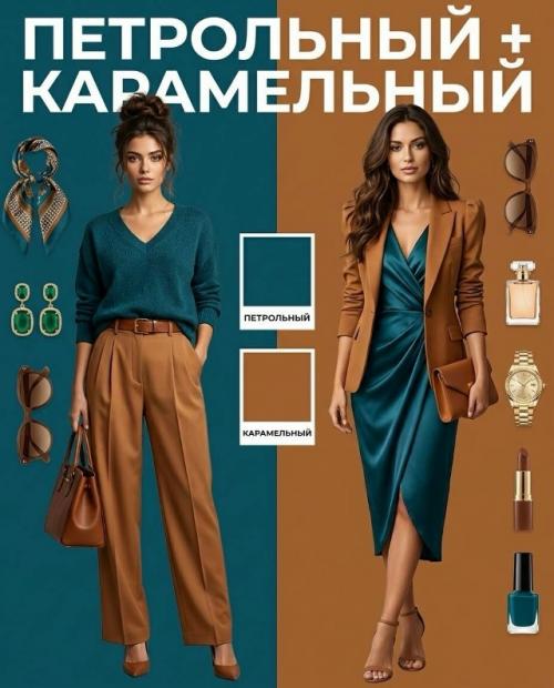 Красивые цветовые сочетания, которые делают образ интереснее. 01