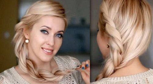 Коса твист. Эта прическа на очень длинные волосы предварительной подготовки требует. 02