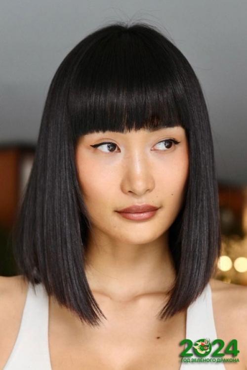 Модные челки. Челка - однозначный тренд 2023 и 2024 года. 03