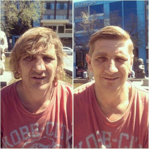 Парень бесплатно стрижет бездомных, меняя их и свою жизнь к лучшему. 03