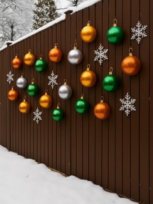 Зима - идеальное время, чтобы превратить обычный забор в настоящую новогоднюю сказку. 01