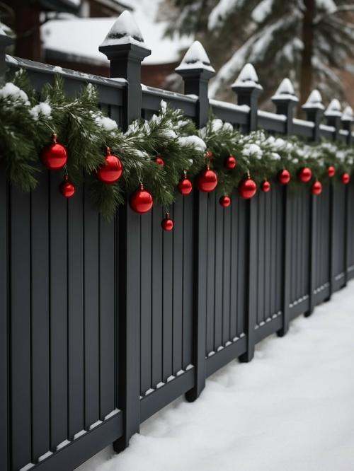 Зима - идеальное время, чтобы превратить обычный забор в настоящую новогоднюю сказку. 03