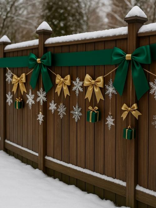Зима - идеальное время, чтобы превратить обычный забор в настоящую новогоднюю сказку. 04