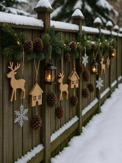 Зима - идеальное время, чтобы превратить обычный забор в настоящую новогоднюю сказку. 06