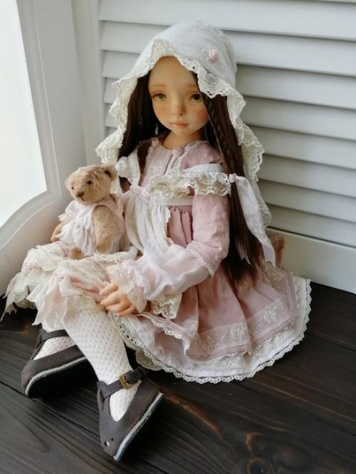 Ульяна.  Кукла выполнена из кукольного хлопкового трикотажа утяжелена стеклянным гранулятом. 01