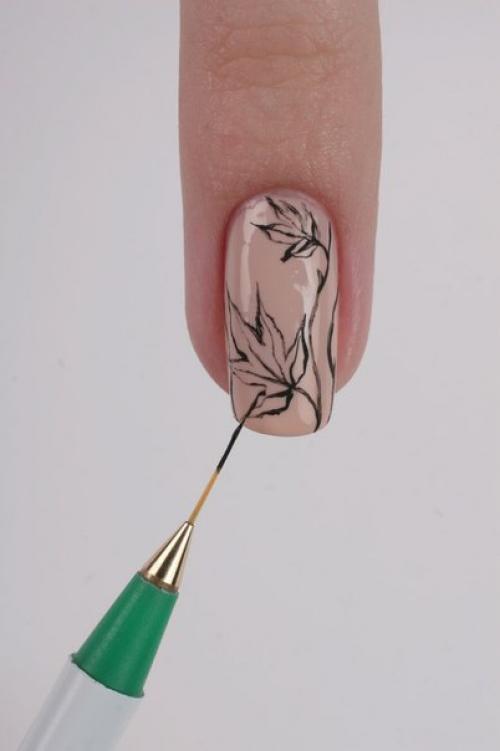 Интересный маникюр для осени мастер-класс. 03