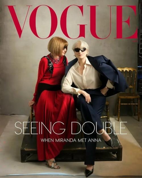 Анна винтур и Мэрил стрип для майского номера Vogue. 
