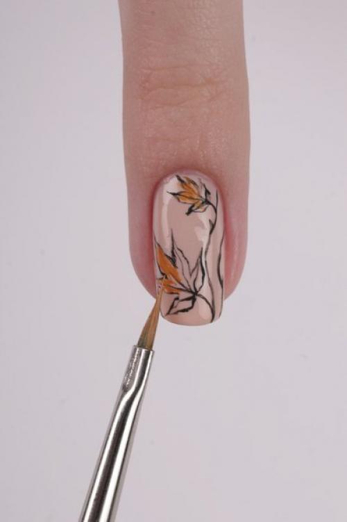 Интересный маникюр для осени мастер-класс. 04