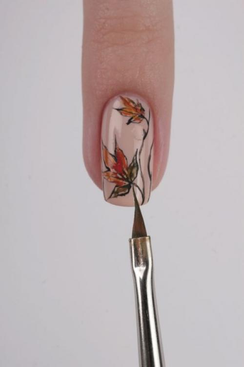 Интересный маникюр для осени мастер-класс. 06