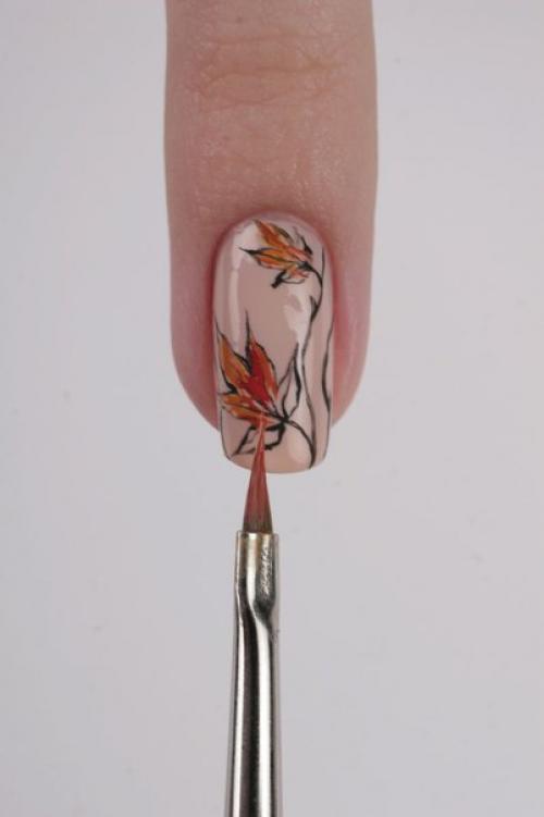 Интересный маникюр для осени мастер-класс. 05