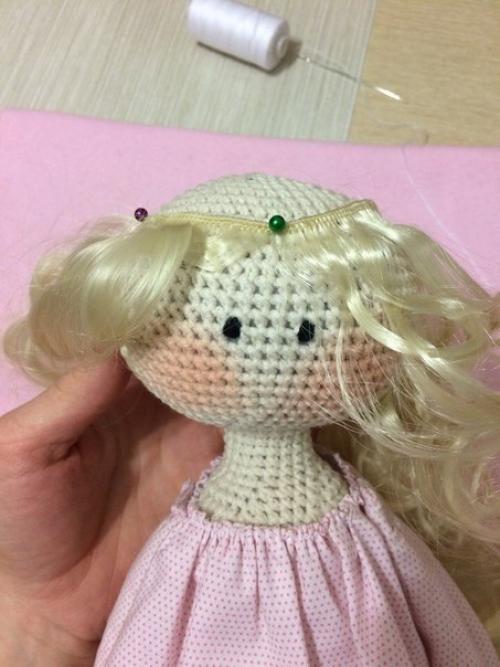 Волосы кукле из тресс. 02