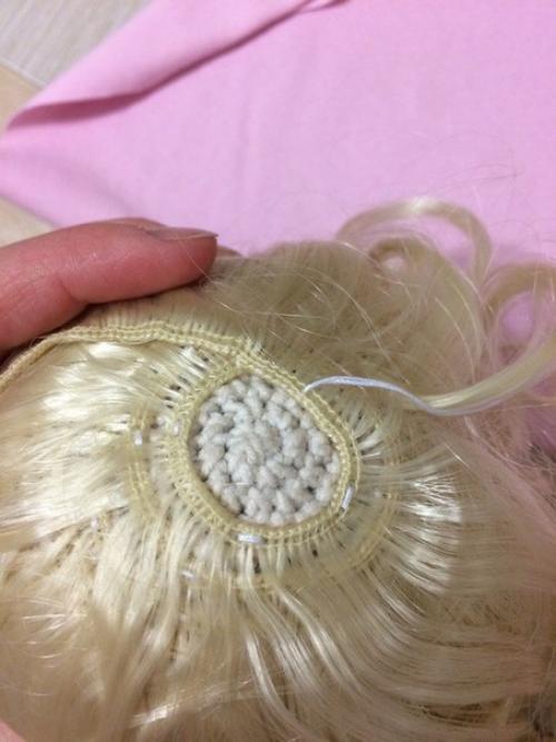 Волосы кукле из тресс. 08