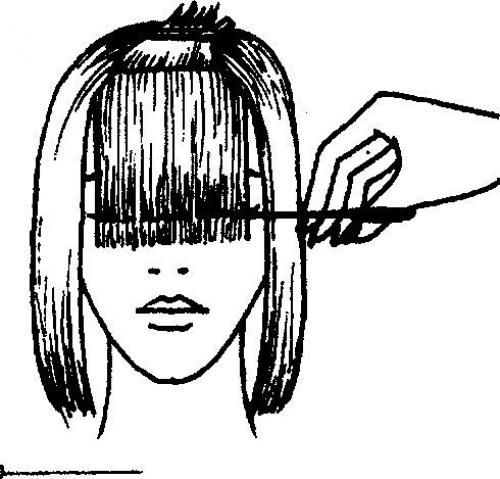 Как подстричь прямую чёлку самостоятельно. 02 Как подстричь прямую чёлку самостоятельно. 02