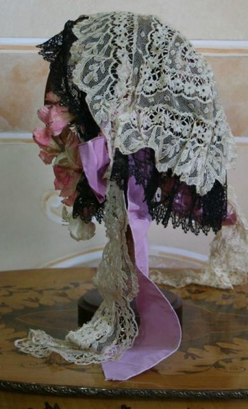 Летние женские головные уборы викторианской эпохи: шляпки, капоры, наколки 1840-1860-х годов. 01