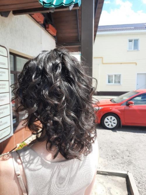 Стрижка и укладка натуральных кудрявых волос. 03