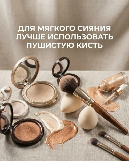 Правильно нанесённый хайлайтер может сделать лицо свежее, мягче и визуально более отдохнувшим. 03