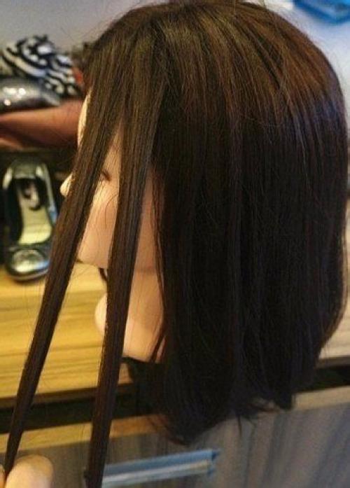 Красивая прическа на среднюю длину волос. 01