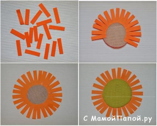 Поделки.  Объёмная аппликация Лев. 07