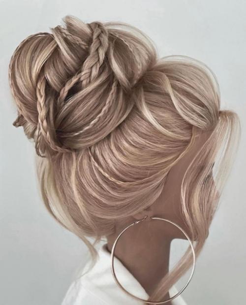 Подборка очень красивых текстурных причесок для невесты. 07