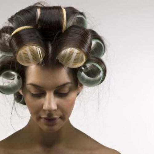 Укладка с применением бигуди. 01