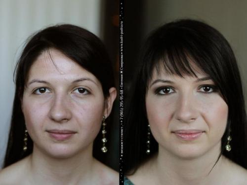 При помощи грамотного макияжа визажист красивых женщин ещё красивее делает. 04