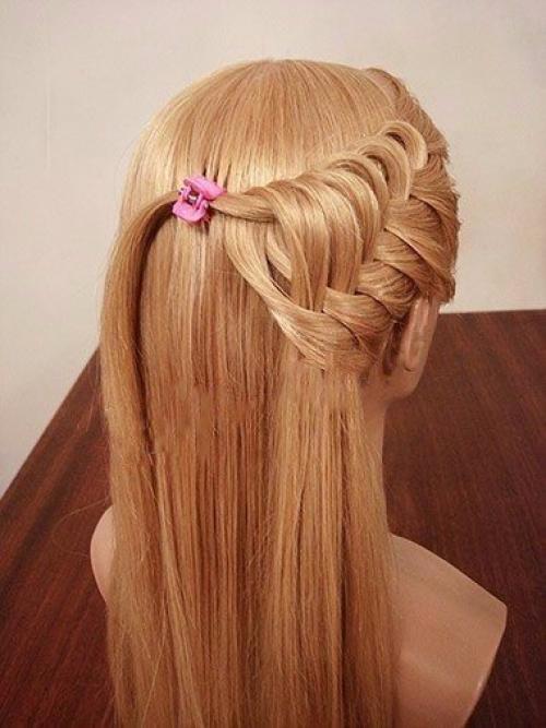 Урок красивой прически с плетением. 04