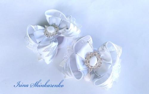 Белые, нарядные, праздничные, пышные бантики в наличии! 03