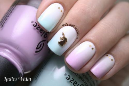 Нежный маникюр на короткие ногти. 06