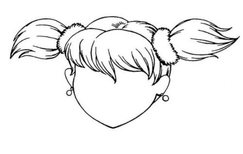 Шаблон женского лица без глаз. 07 Шаблон женского лица без глаз. 07