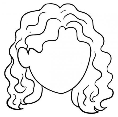 Шаблон женского лица без глаз. 01 Шаблон женского лица без глаз. 01