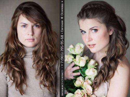 При помощи грамотного макияжа визажист красивых женщин ещё красивее делает. 01