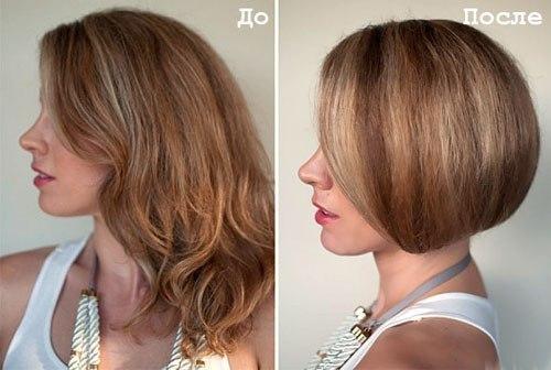 Мы превращаем длинные волосы в боб без стрижки. 03